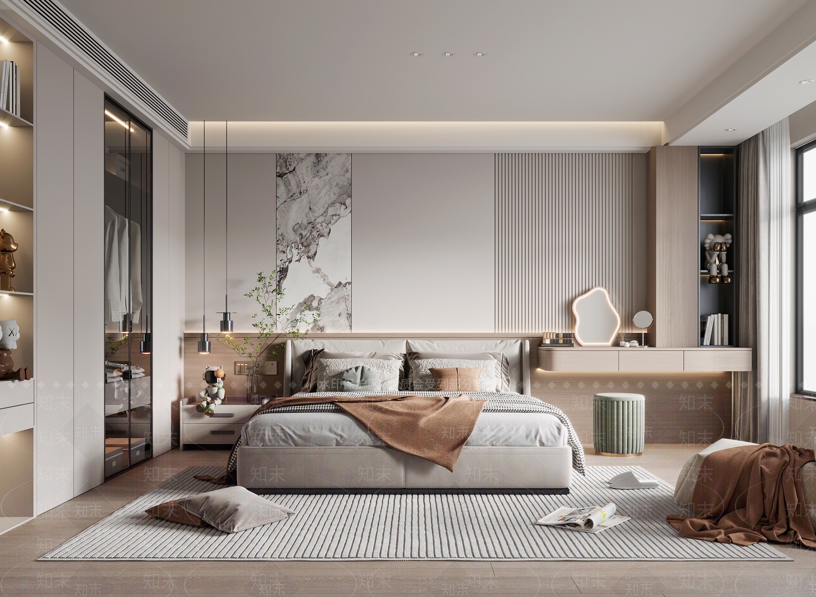 现代家居卧室3D模型下载【ID:1138887365】