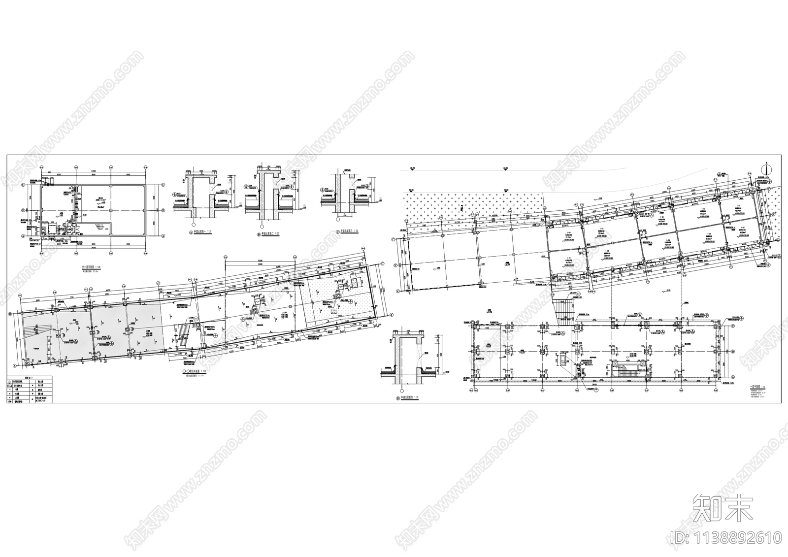 师范大学学生公寓建筑cad施工图下载【ID:1138892610】