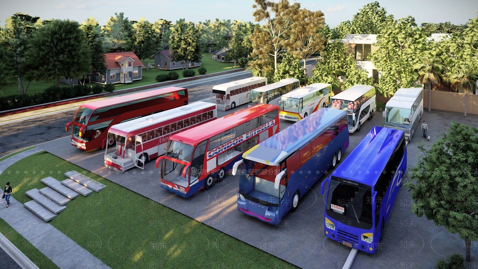旅游大巴车SU模型下载【ID:1138896921】