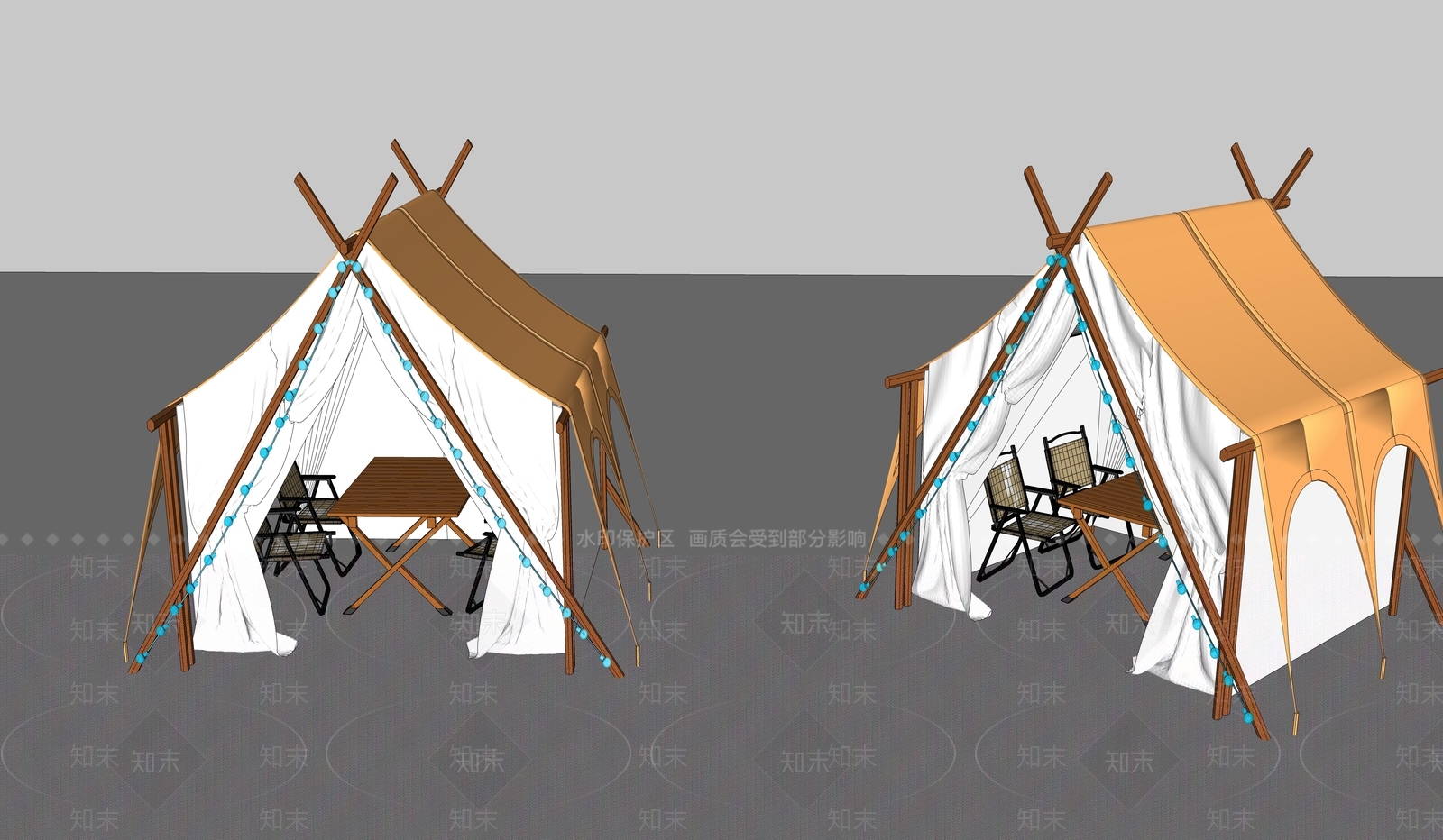 露营帐篷SU模型下载【ID:1138898025】