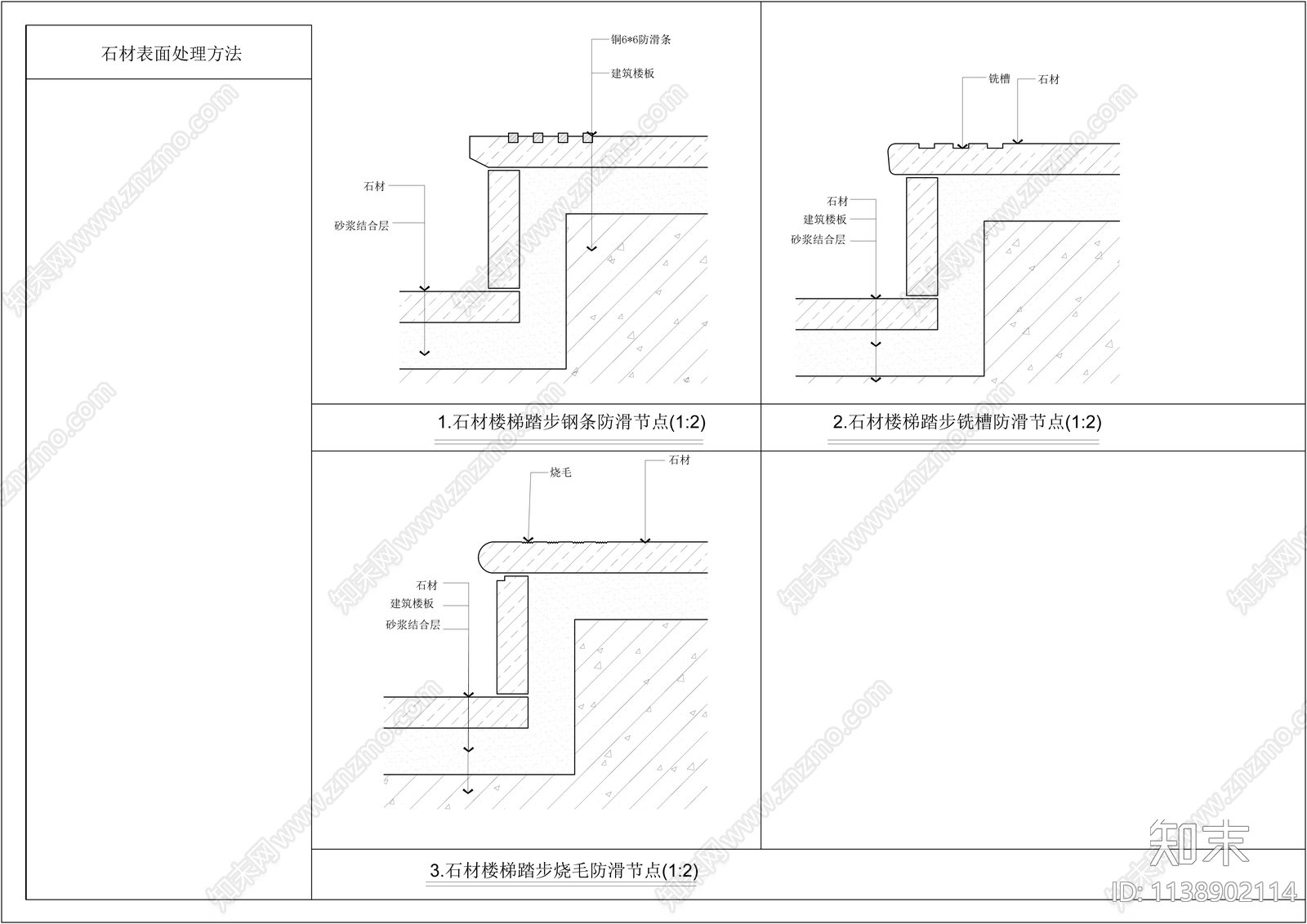 楼梯踏步节点大样施工图下载【ID:1138902114】