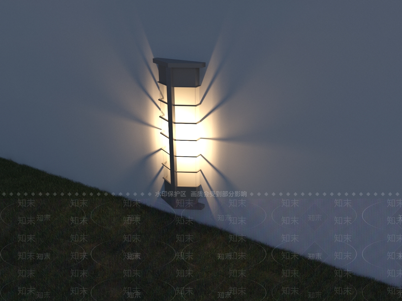 现代户外灯3D模型下载【ID:1138902474】