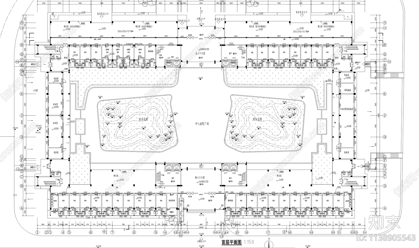 高校学生公寓建筑全套施工图下载【ID:1138905543】