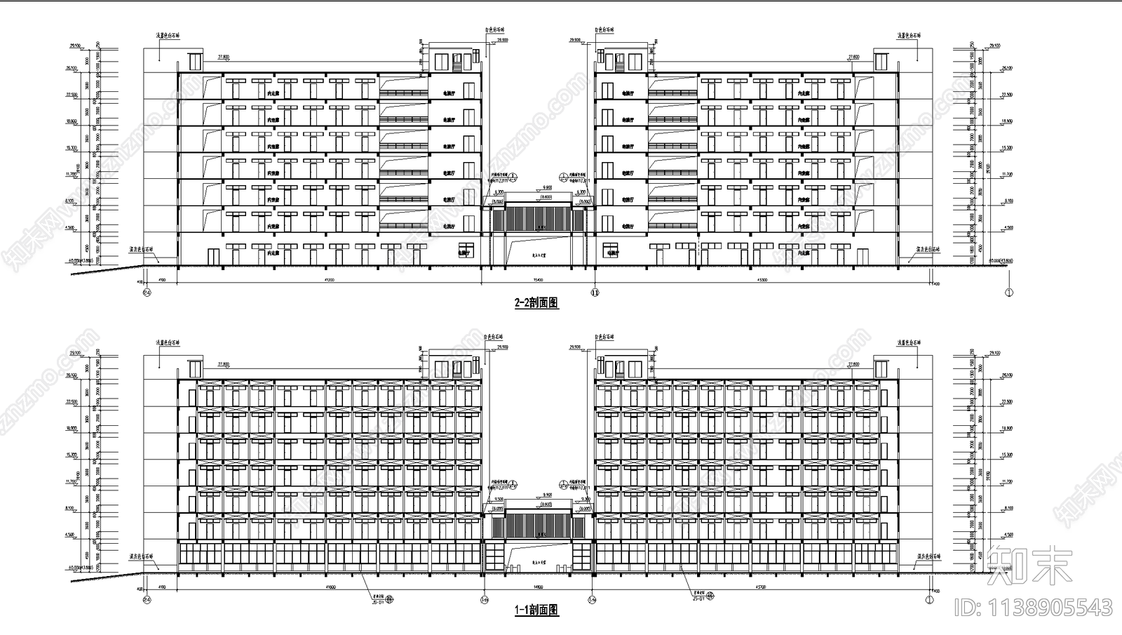 高校学生公寓建筑全套施工图下载【ID:1138905543】