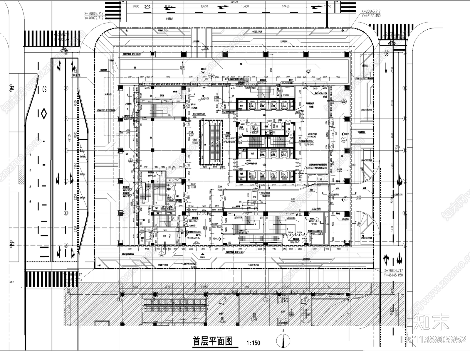 某高层总部办公建筑全套施工图下载【ID:1138905952】