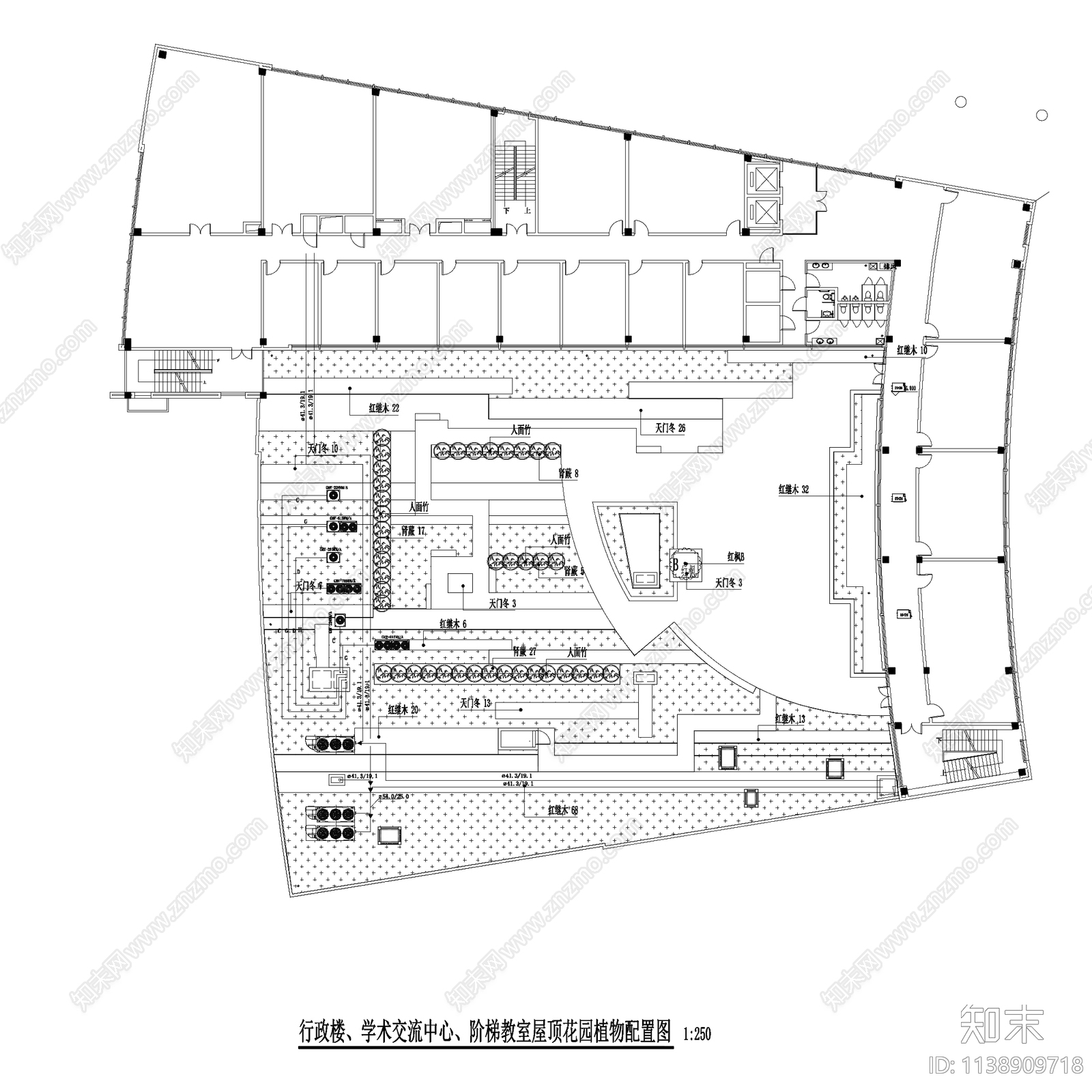 成都树德中学天府校区景观全套cad施工图下载【ID:1138909718】