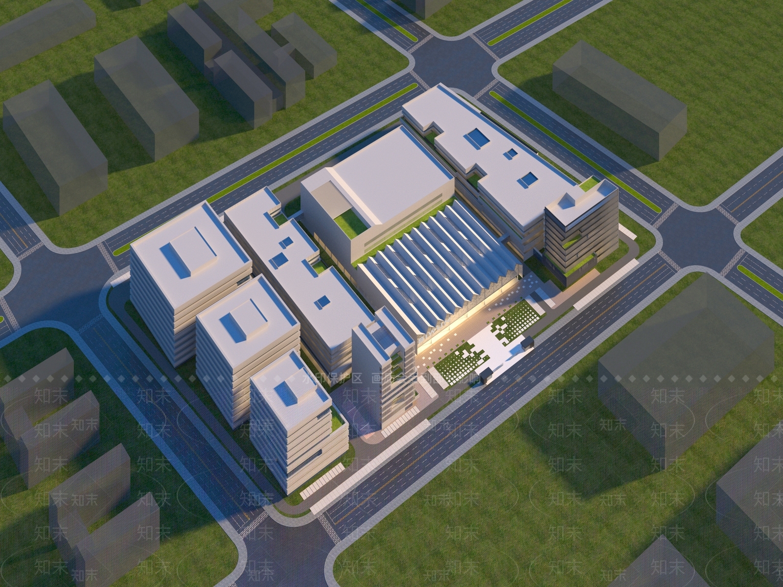 现代工业厂房3D模型下载【ID:1138922022】