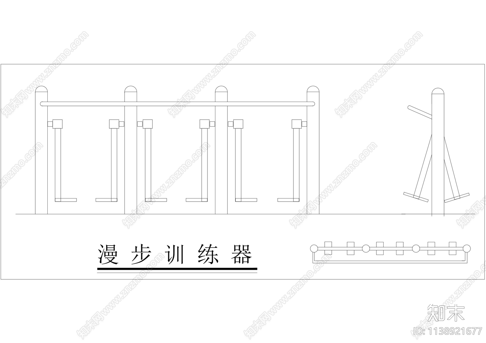 健身器材cad施工图下载【ID:1138921677】