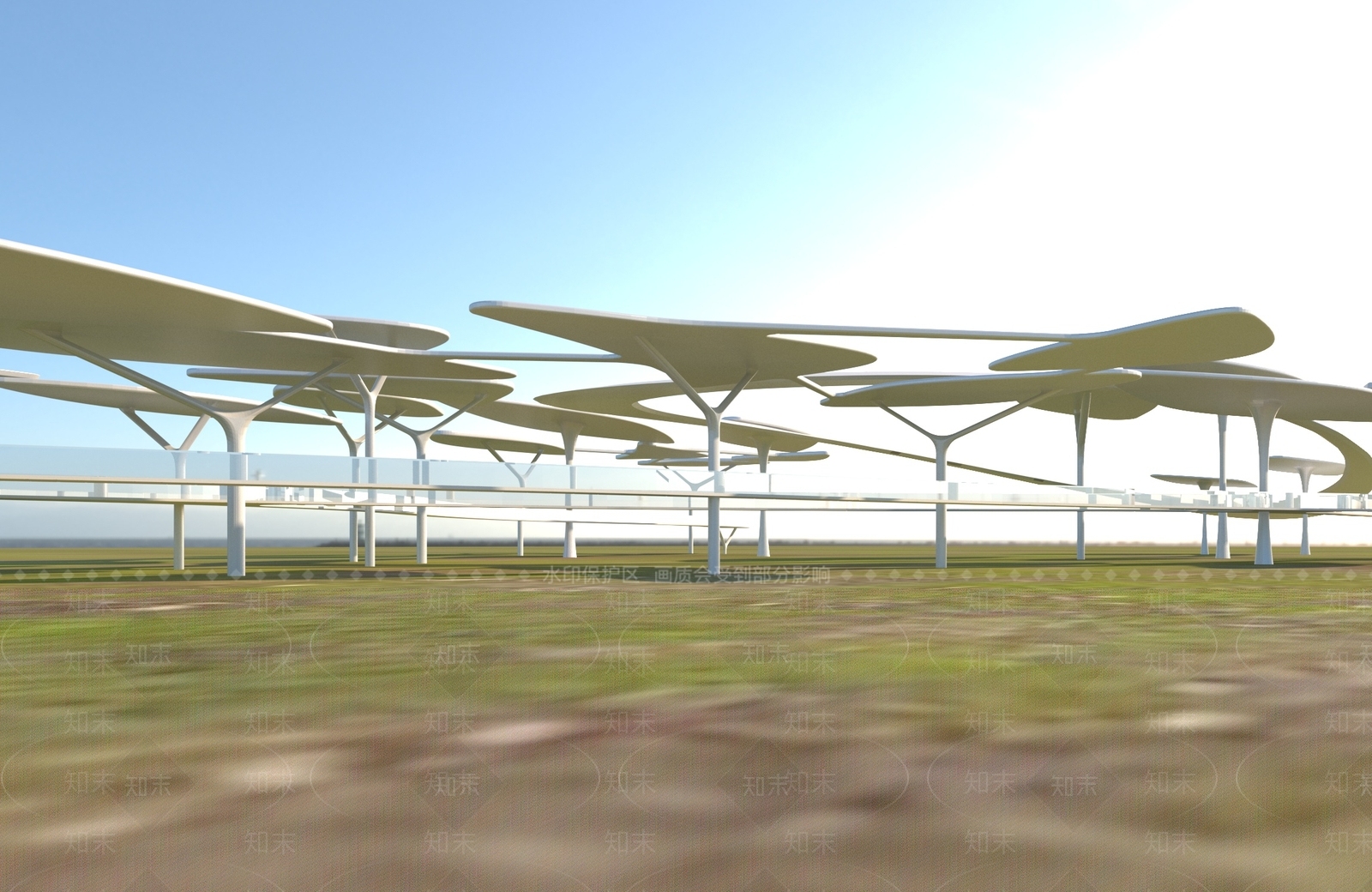 现代廊架3D模型下载【ID:1138929104】