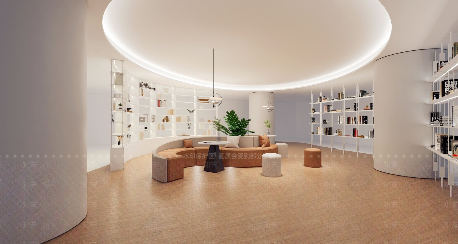 现代简约图书书店SU模型下载【ID:1138933202】