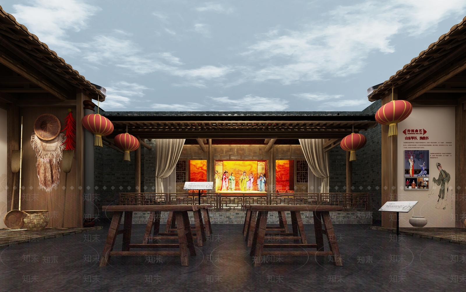 中式博物馆场景3D模型下载【ID:1138936502】