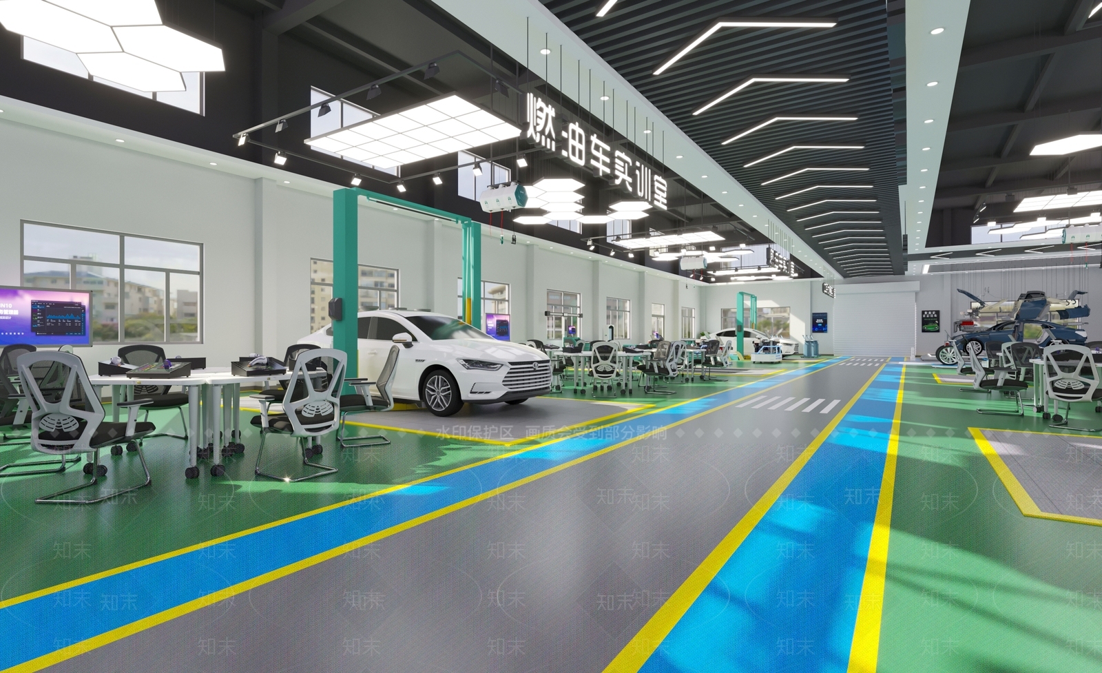 现代汽修店3D模型下载【ID:1138939791】