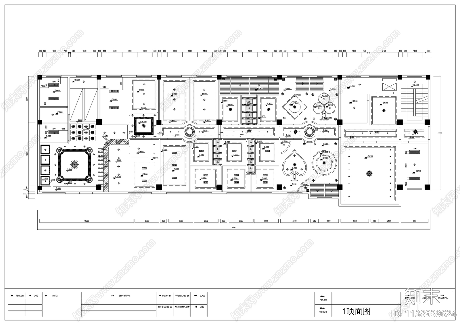 休闲会所装饰cad施工图下载【ID:1138939624】