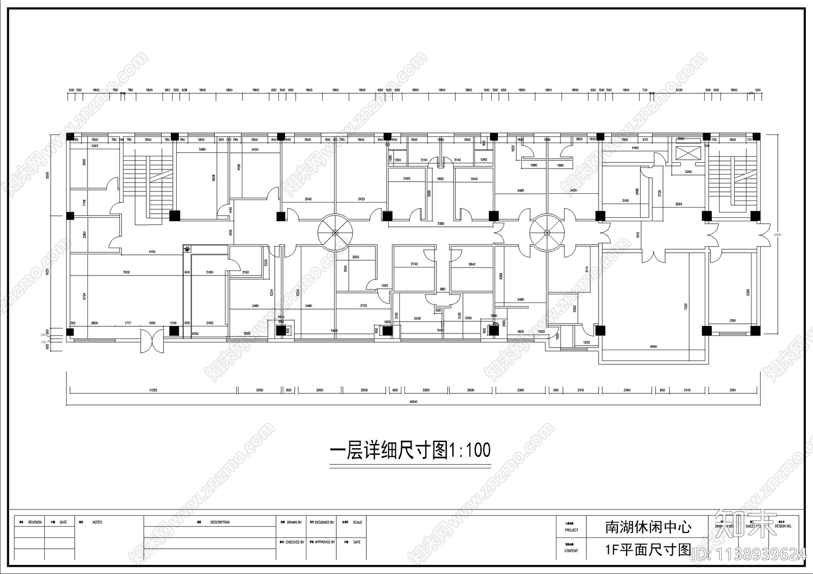 休闲会所装饰cad施工图下载【ID:1138939624】