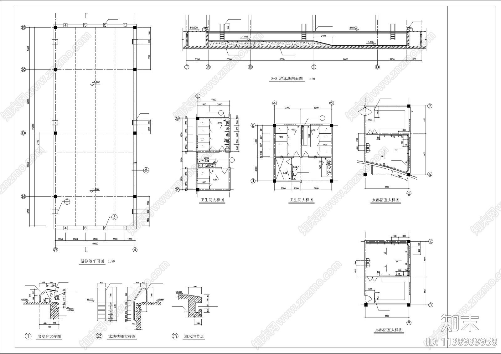 文化娱乐建筑cad施工图下载【ID:1138939958】