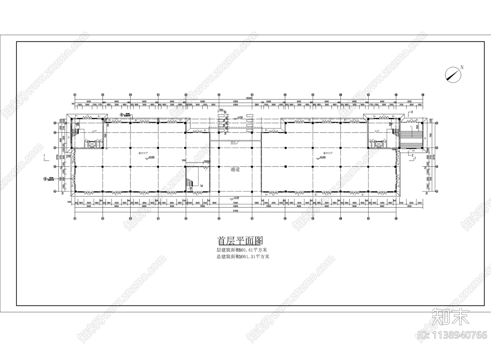 小区娱乐城建筑cad施工图下载【ID:1138940766】