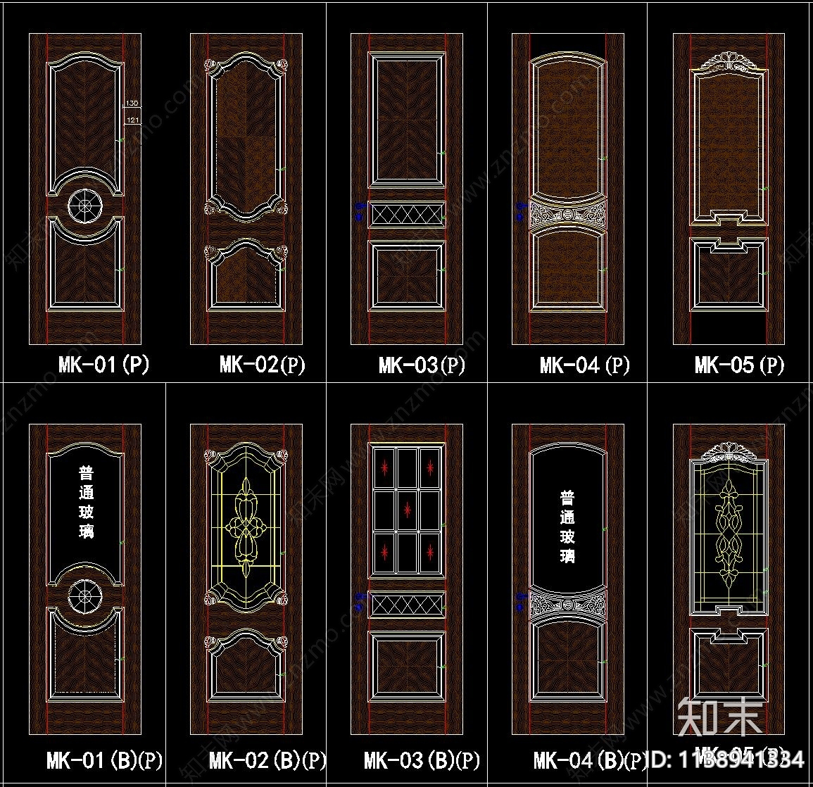 门及门套cad施工图下载【ID:1138941334】