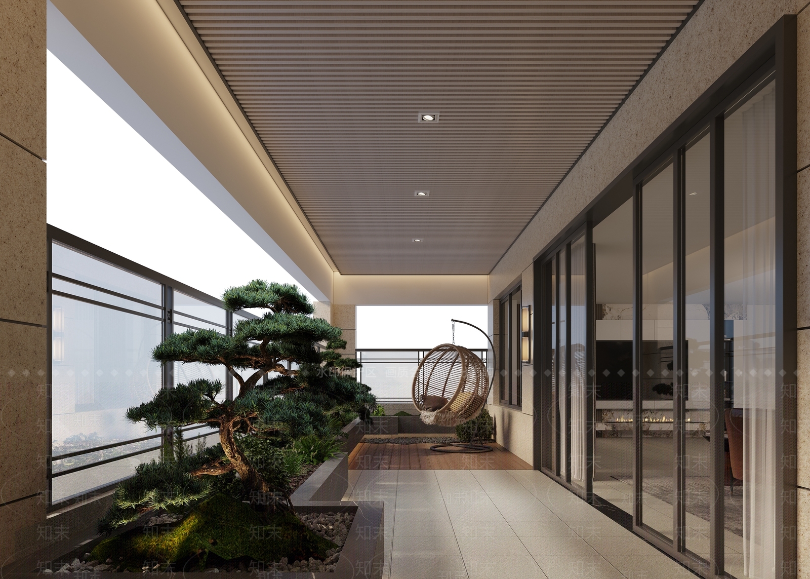 现代家居阳台3D模型下载【ID:1138941316】