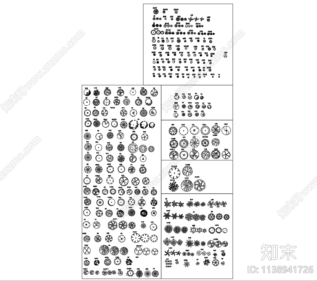 景观绿化苗木平面施工图下载【ID:1138941726】