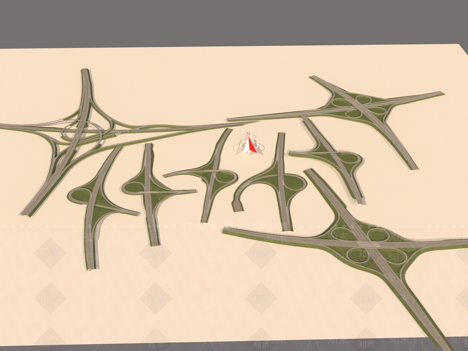 现代高架桥3D模型下载【ID:1138946251】