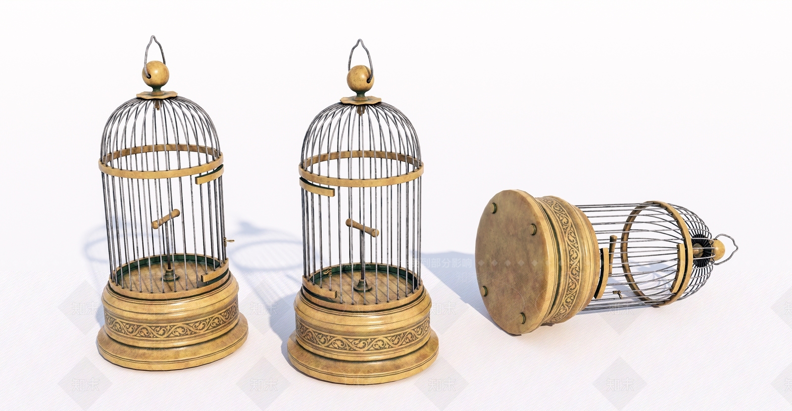 现代老旧金属鸟笼SU模型下载【ID:1138946958】