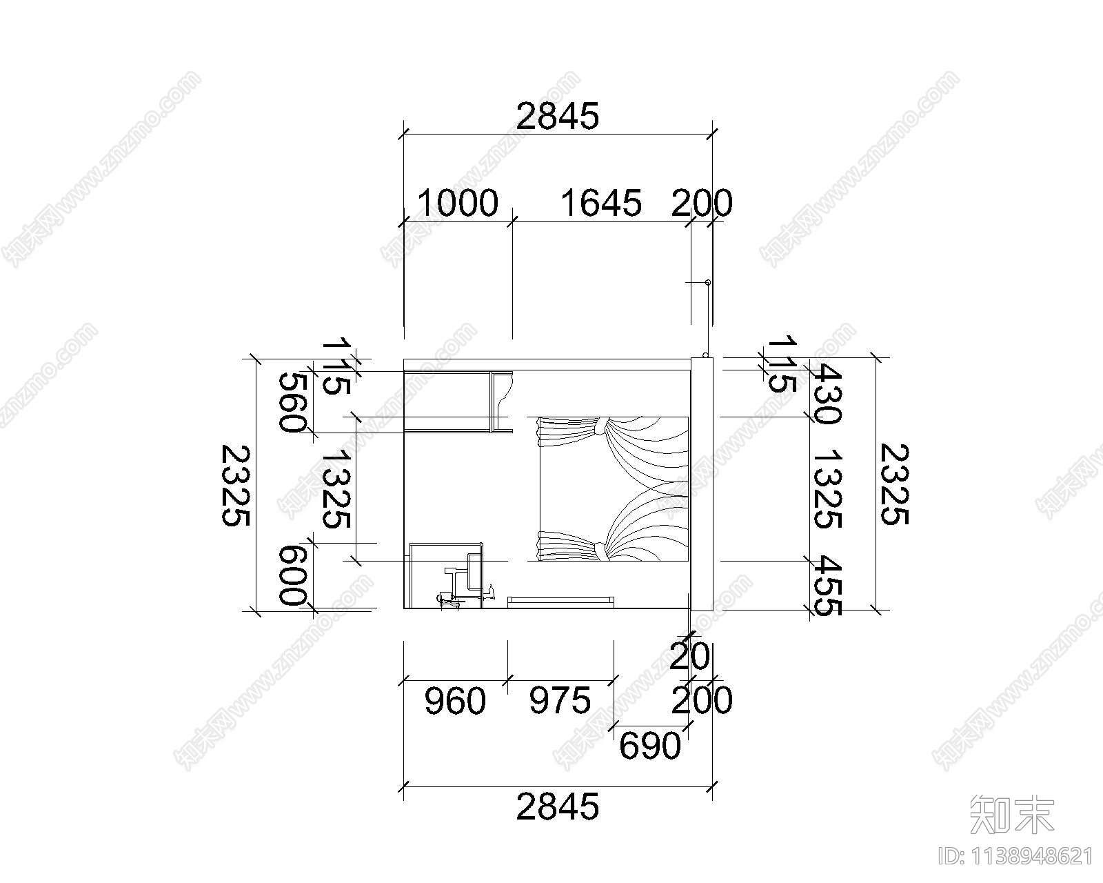 核酸小屋母婴室施工图下载【ID:1138948621】