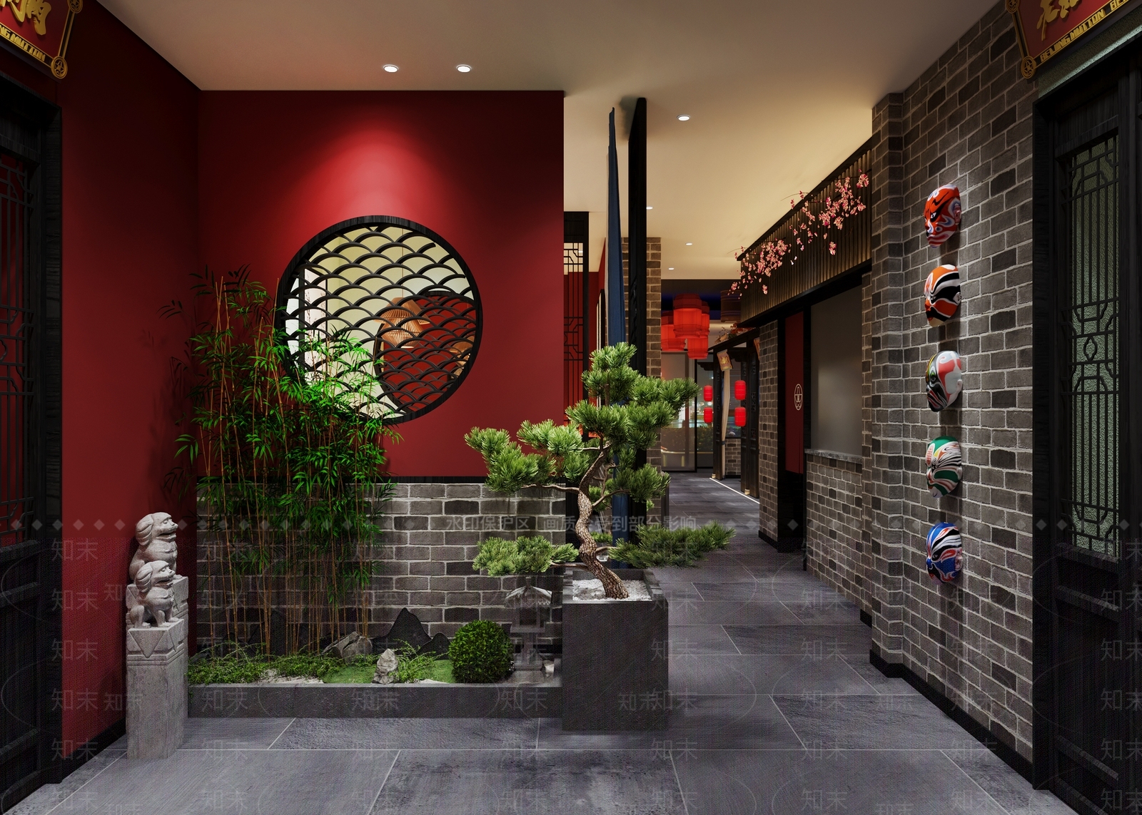 中式火锅店3D模型下载【ID:1138949251】