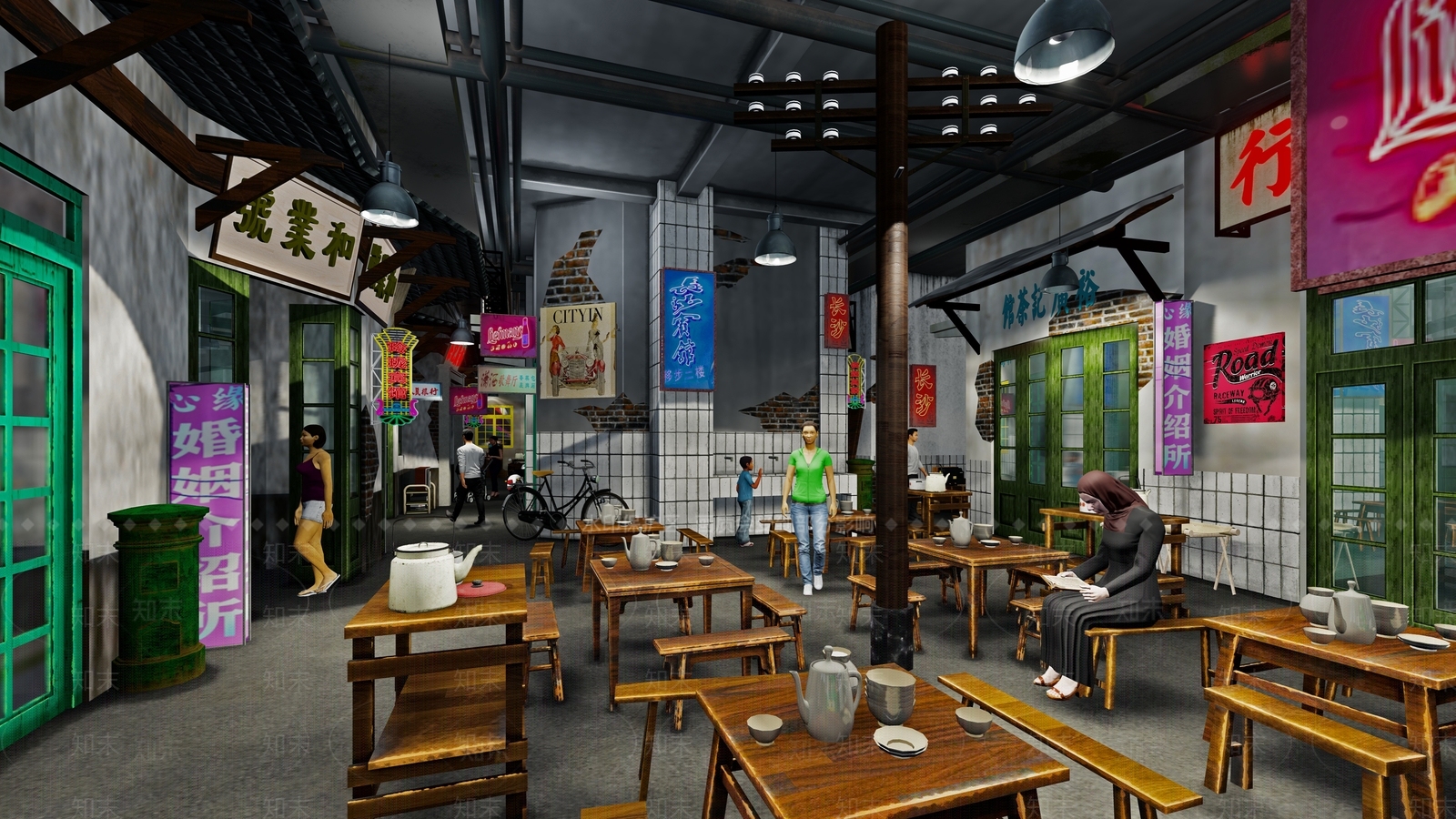 现代文和友商业多层SU模型下载【ID:1138952606】