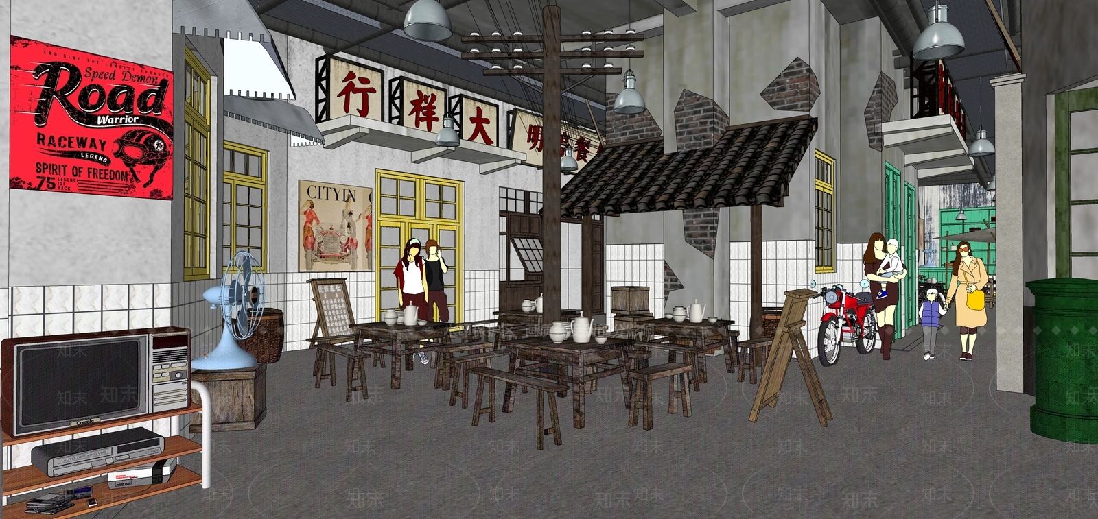 现代文和友商业多层SU模型下载【ID:1138952606】
