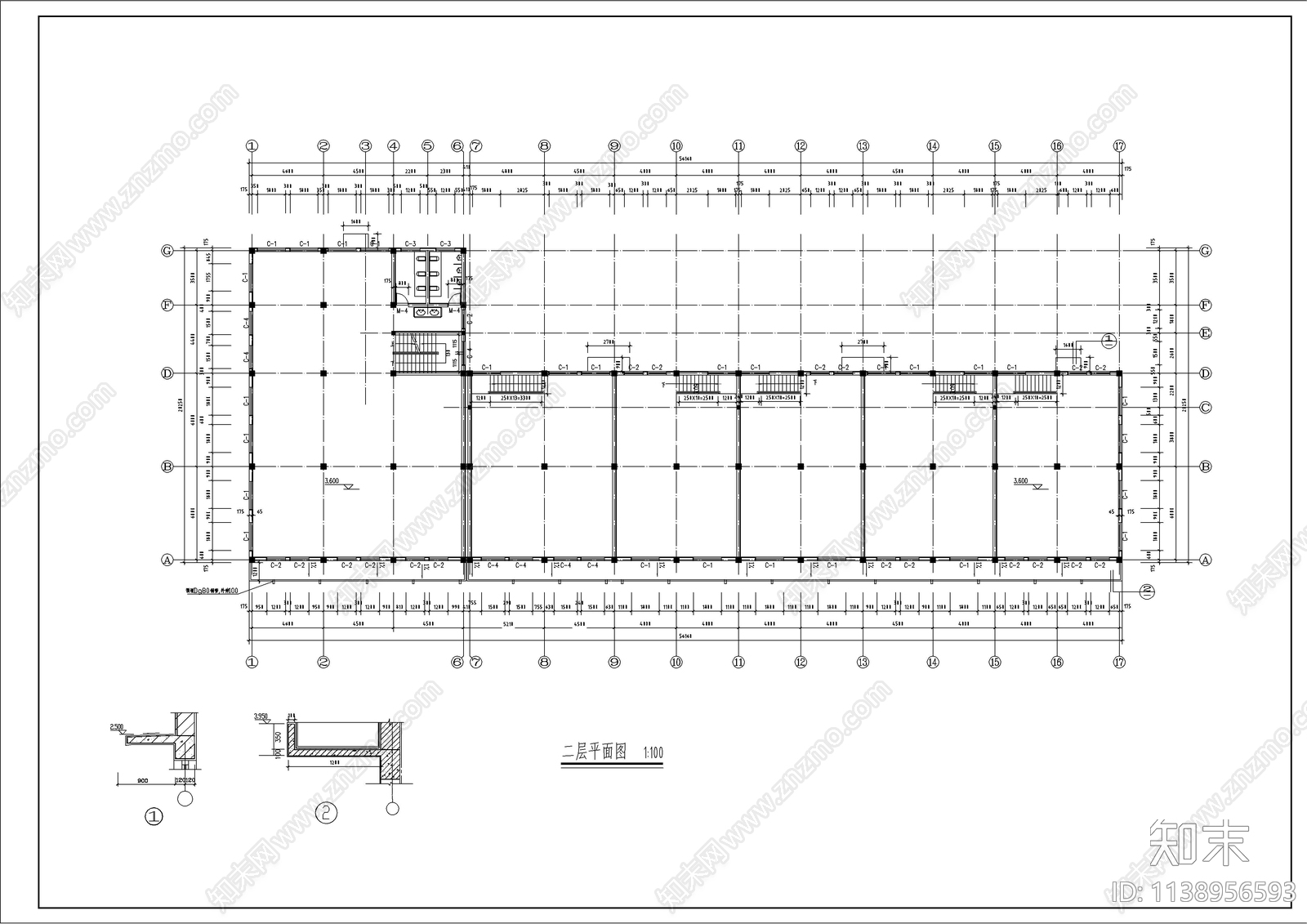 某沿街房建筑扩出图cad施工图下载【ID:1138956593】