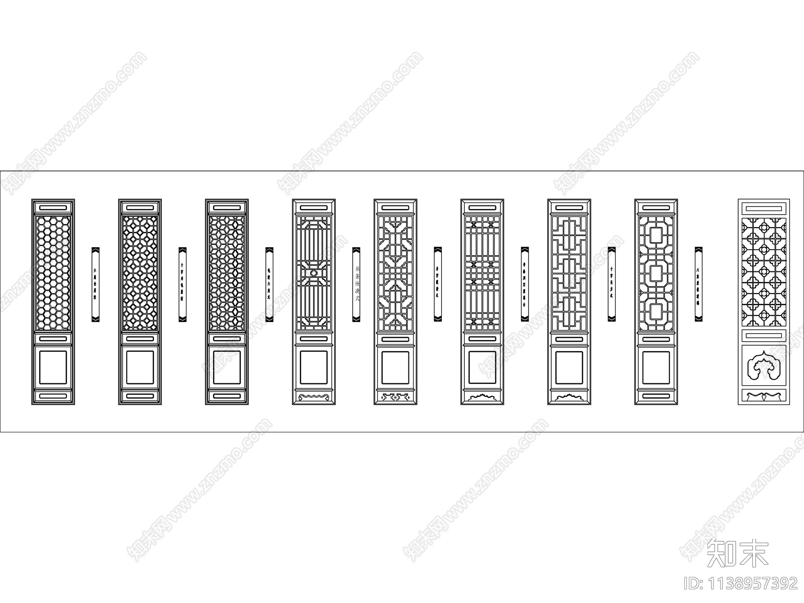 精选中式家具cad施工图下载【ID:1138957392】