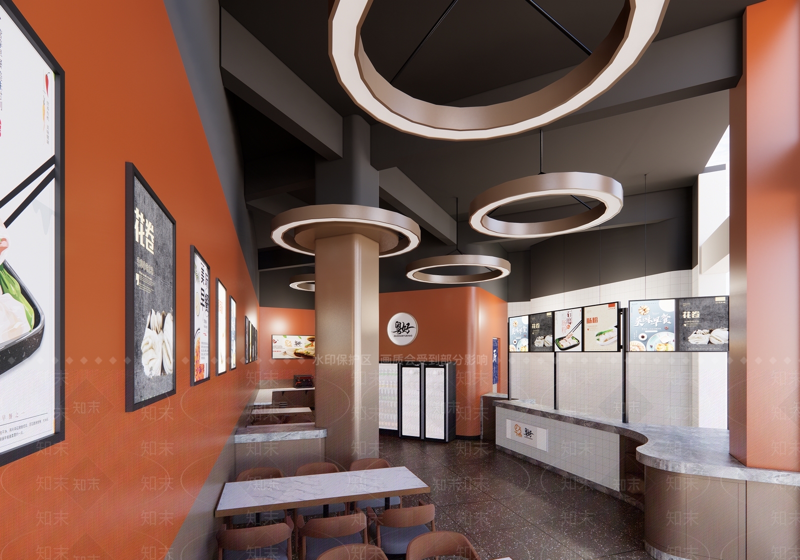 现代快餐店SU模型下载【ID:1138957465】_知末su模型网