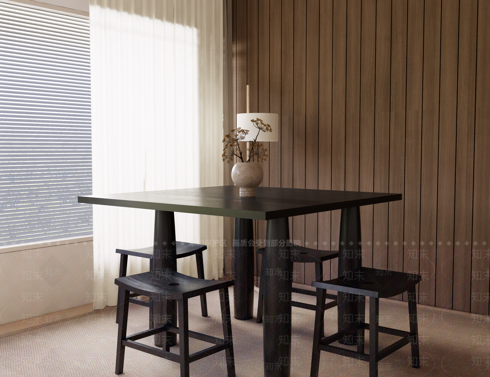 现代简约茶桌椅组合3D模型下载【ID:1138958452】