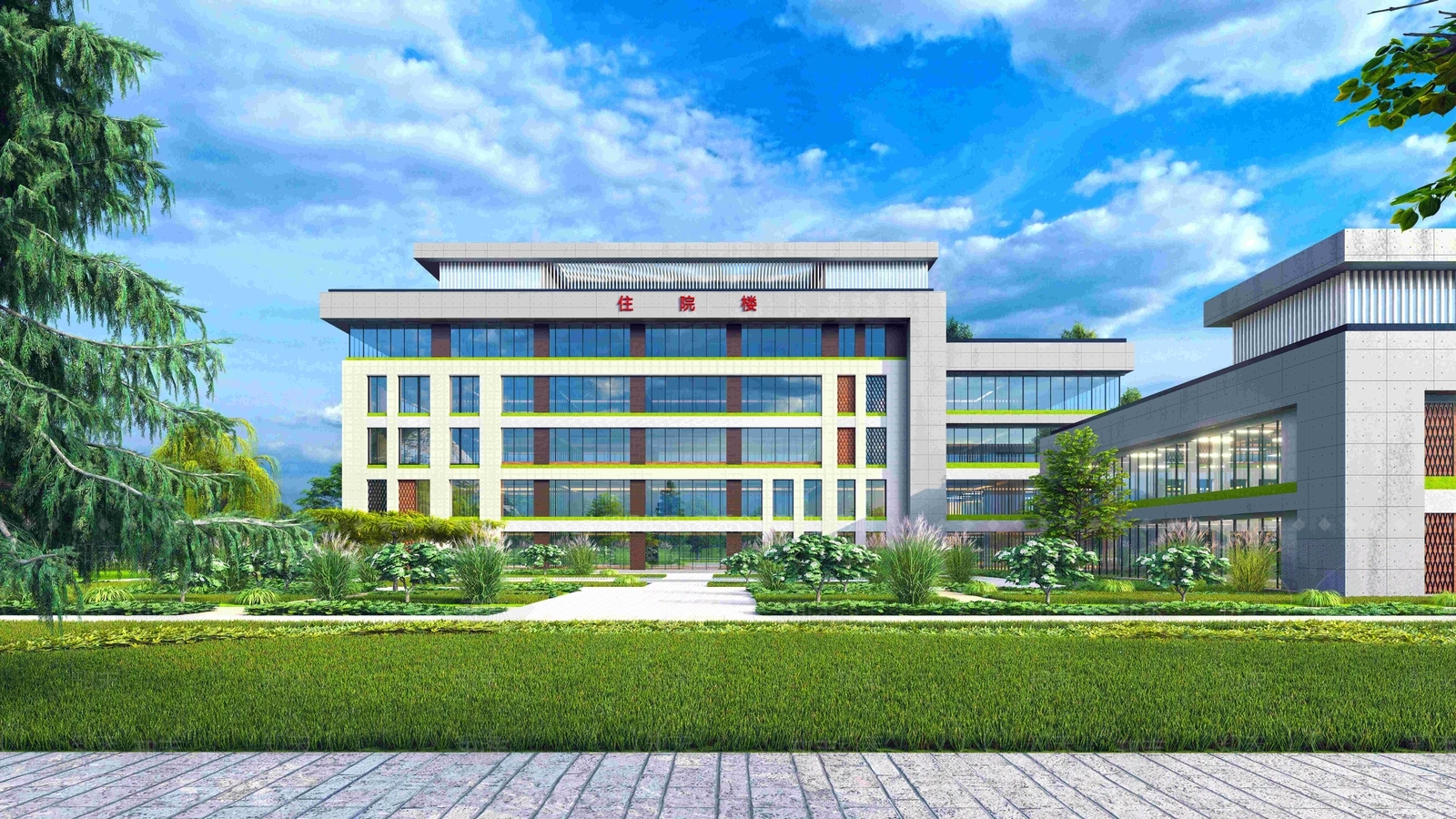 现代医疗建筑SU模型下载【ID:1138960453】
