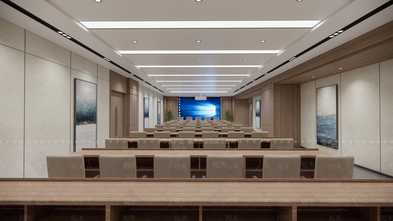 现代报告厅SU模型下载【ID:1138965886】