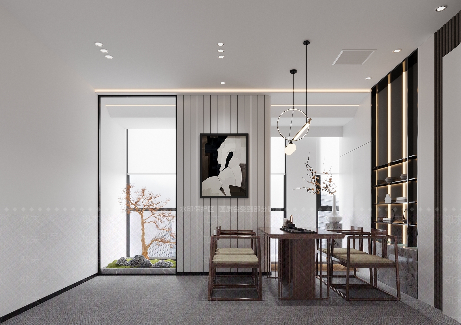 现代办公室茶水间3D模型下载【ID:1138966179】