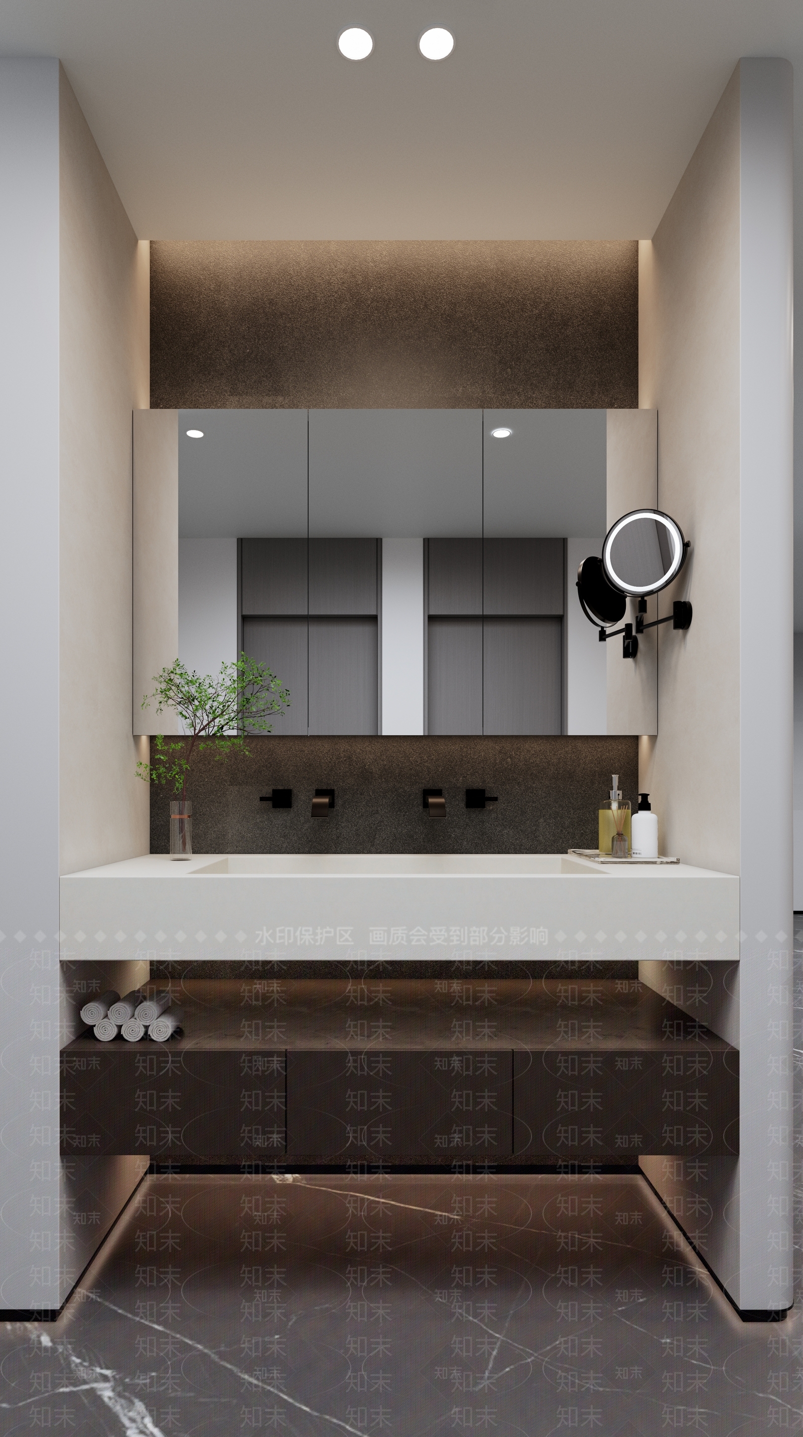 现代洗手台SU模型下载【ID:1139713185】