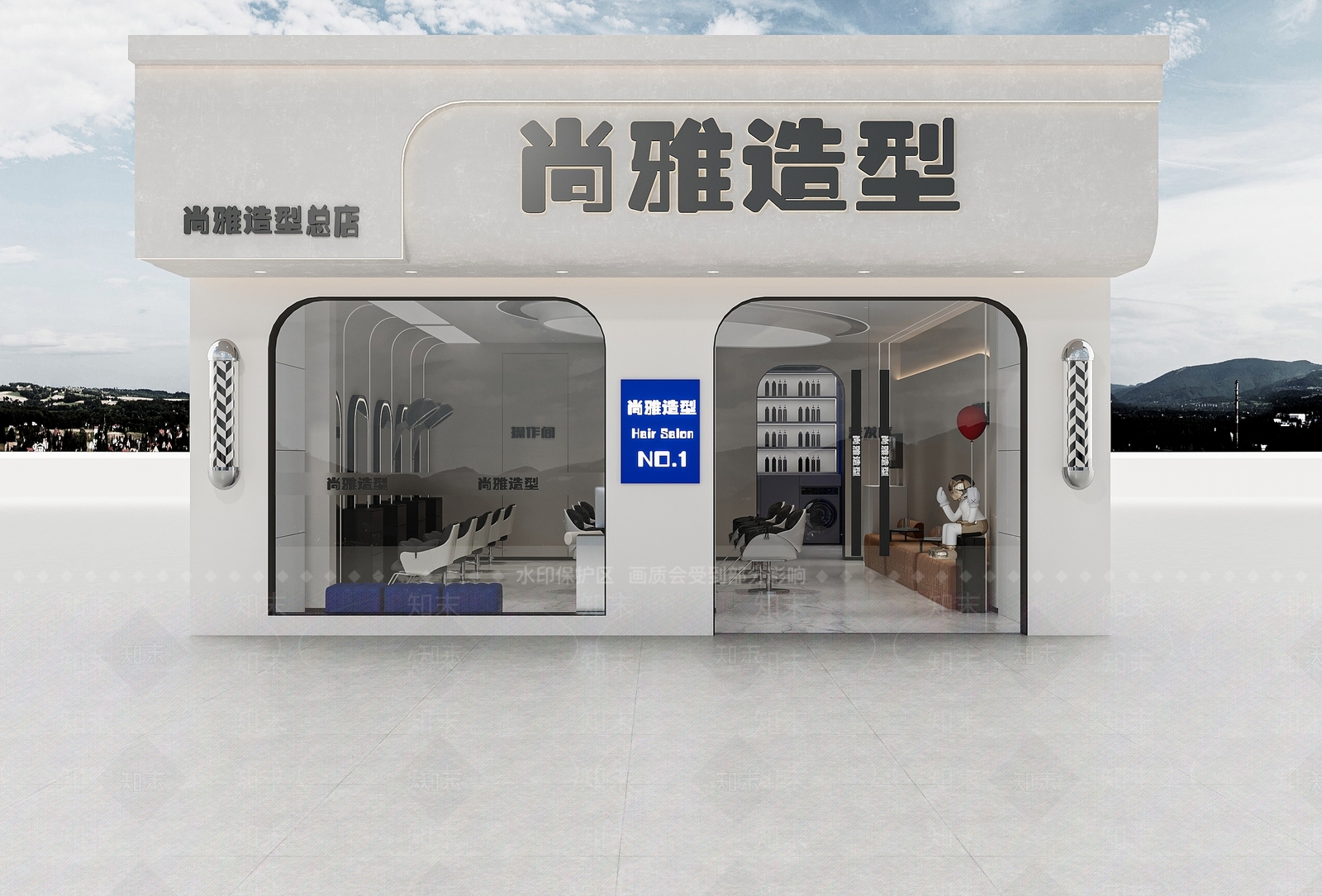 现代理发店门头门面3D模型下载【ID:1138972908】
