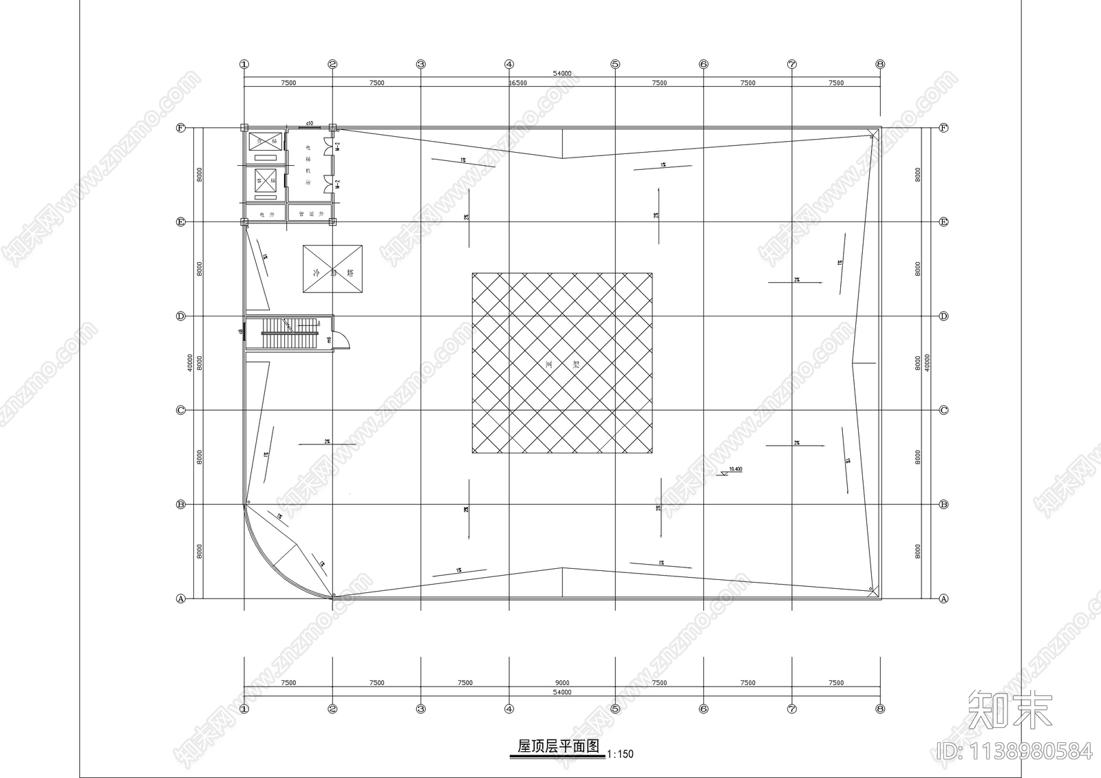 商场建筑cad施工图下载【ID:1138980584】