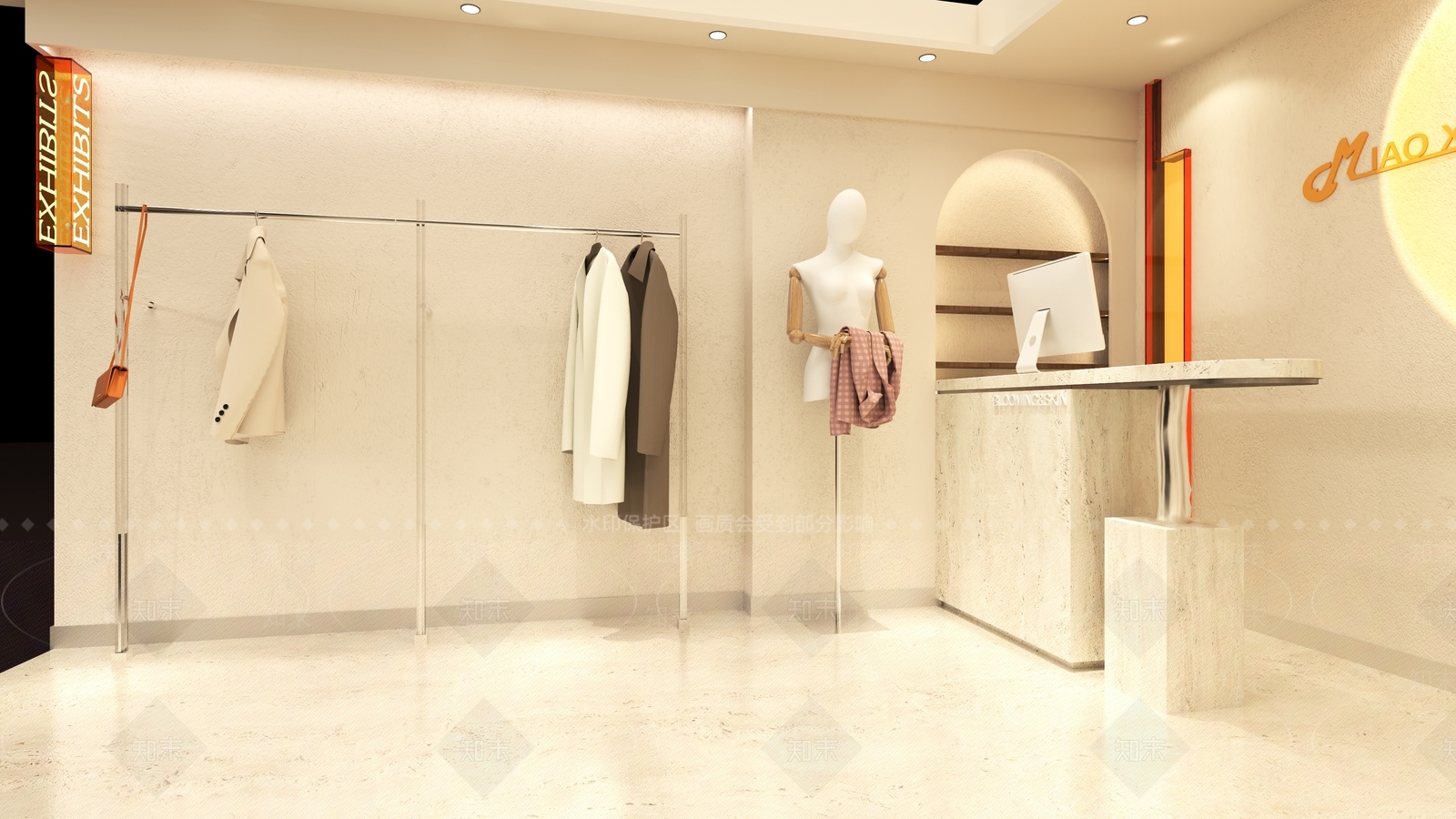 现代服装鞋店3D模型下载【ID:1138989127】
