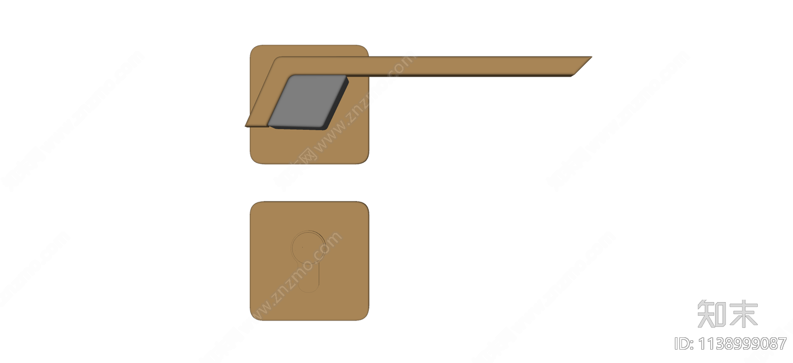 现代门把手SU模型下载【ID:1138999087】