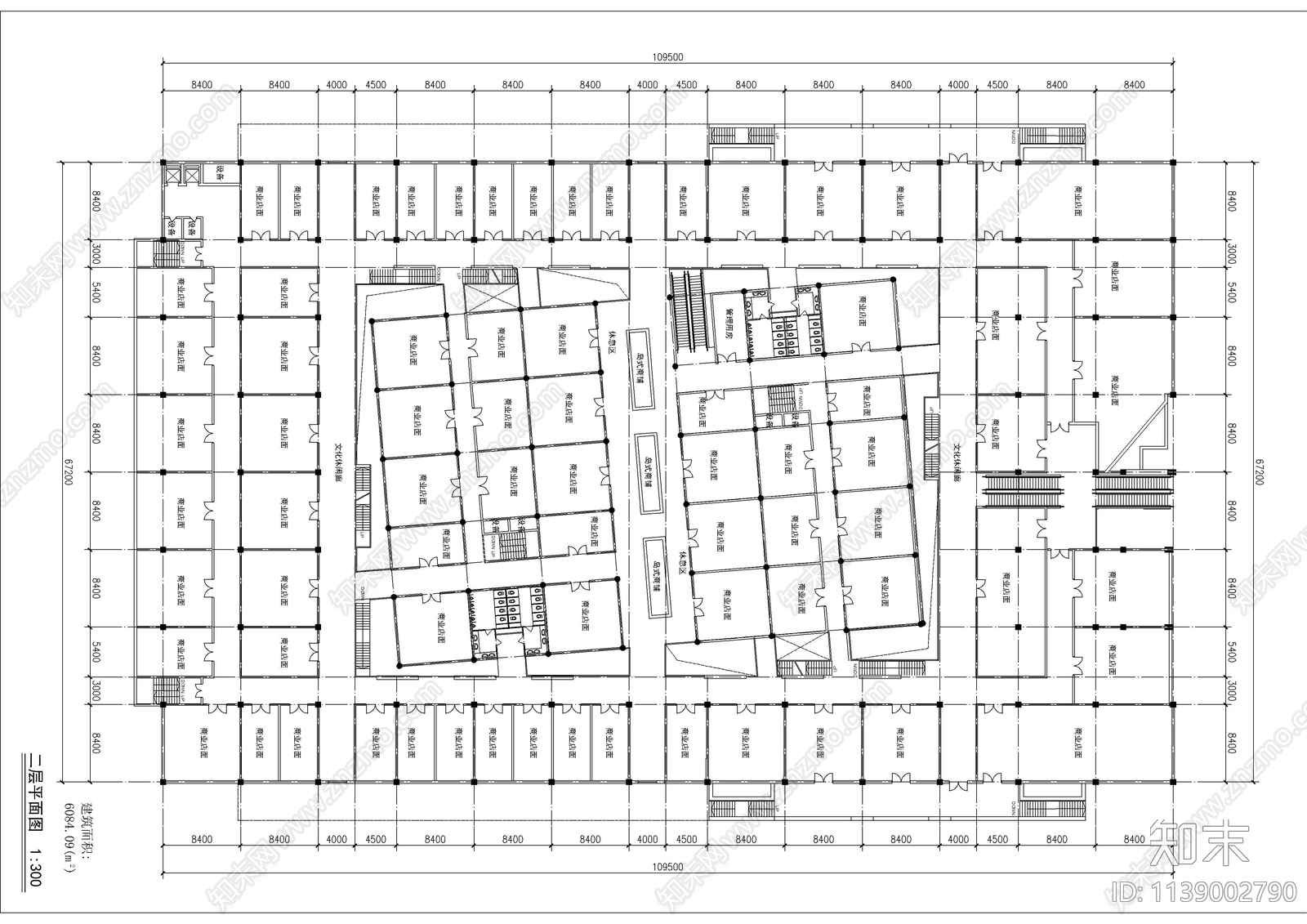 商场建筑cad施工图下载【ID:1139002790】