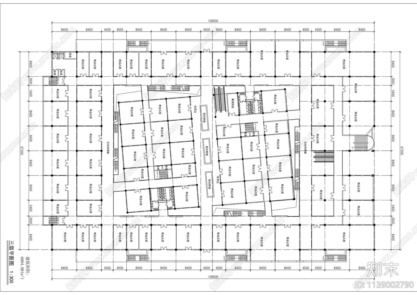 商场建筑cad施工图下载【ID:1139002790】