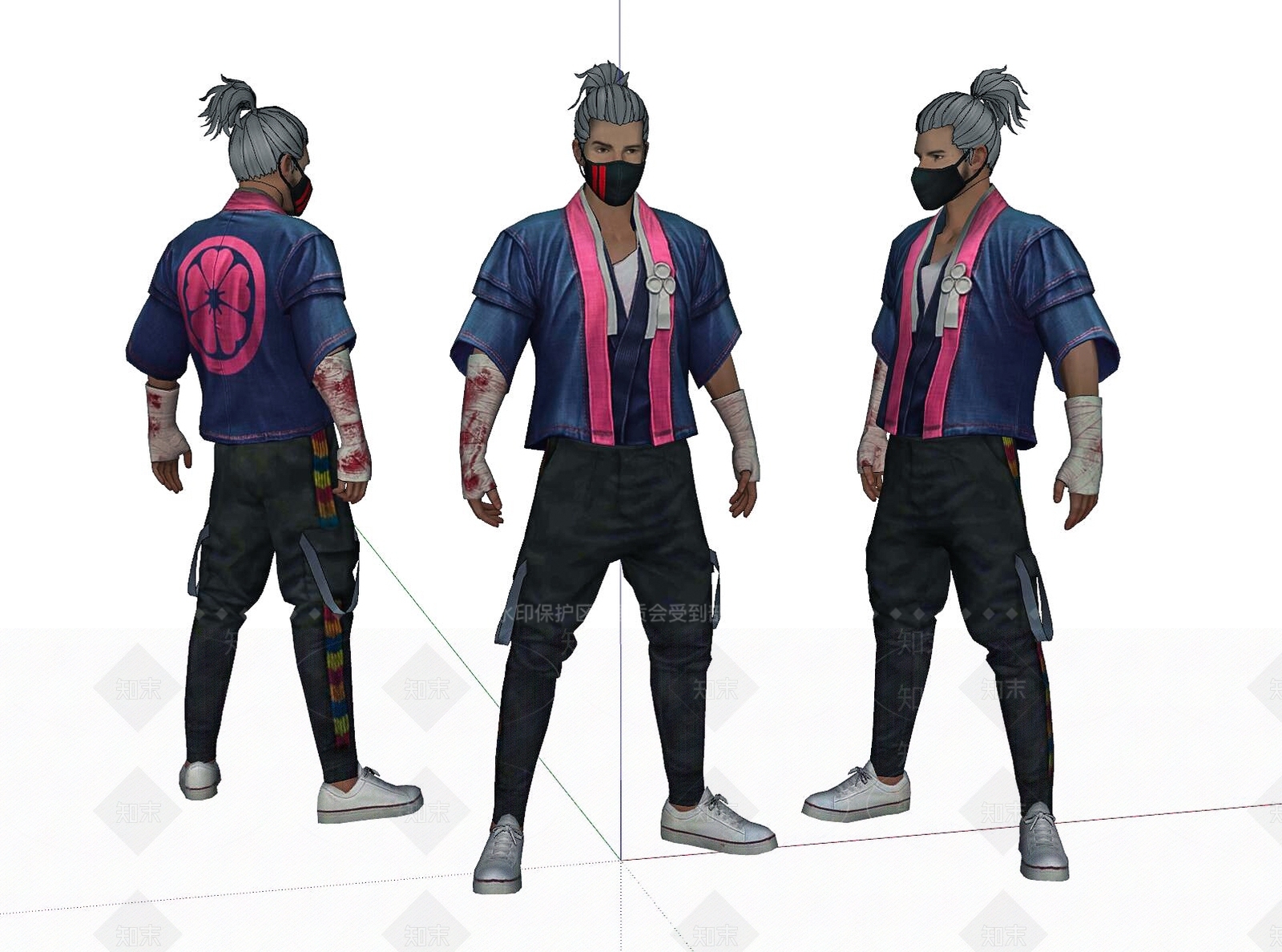 练武的男人SU模型下载【ID:1139008465】