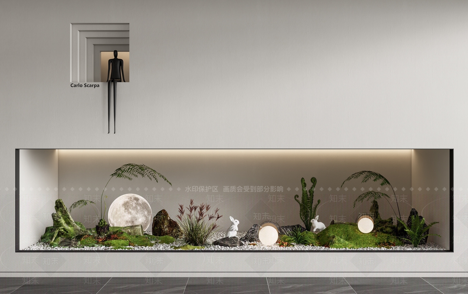 现代室内景观3D模型精品下载_3dmax模型_知末网