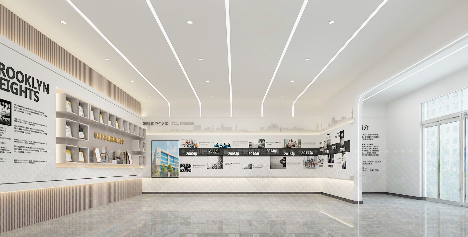 现代学校展示展厅3D模型下载【ID:1139016379】