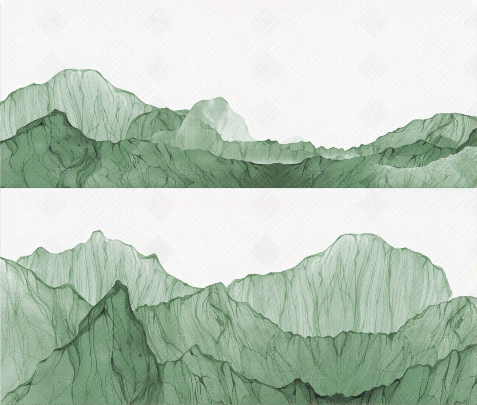 现代抽象意境山脉壁纸贴图下载【ID:1195376877】