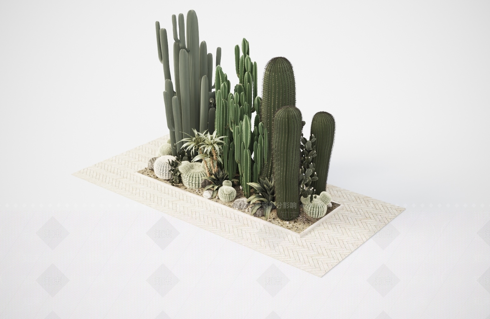 花坛3D模型下载【ID:1139019753】