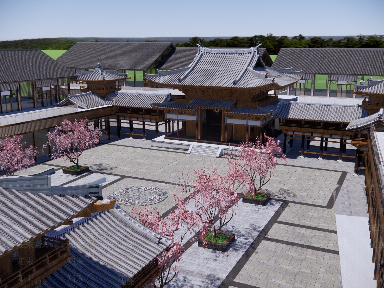 中式艺术展览馆SU模型下载【ID:1139020832】