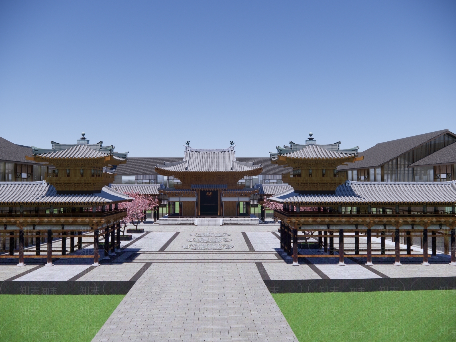 中式艺术展览馆SU模型下载【ID:1139020832】